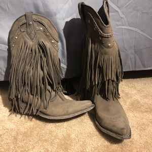Liberty Black Fringe Cowboy Boot